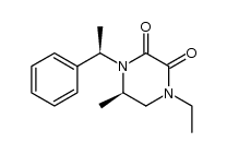 (R)-1-ethyl-5-methyl-4-((R)-1-phenylethyl)piperazine-2,3-dione结构式