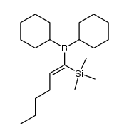 dicyclohexyl[(Z)-1-(trimethylsilyl)hex-1-enyl]borane Structure
