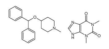 4-benzhydryloxy-1-methylpiperidine,1,3-dimethyl-7H-purine-2,6-dione Structure
