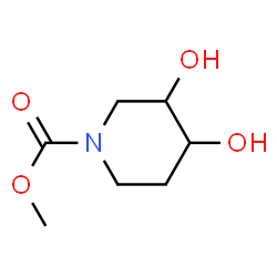 1-Piperidinecarboxylic acid,3,4-dihydroxy-,methyl ester结构式