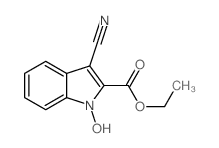 ethyl 3-cyano-1-hydroxy-indole-2-carboxylate structure