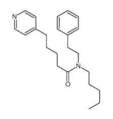 N-pentyl-N-(2-phenylethyl)-5-pyridin-4-ylpentanamide结构式