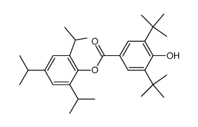3,5-di-tert.-Butyl-4-hydroxybenzoic acid 2',4'-6'-tri-isopropylphenyl ester结构式