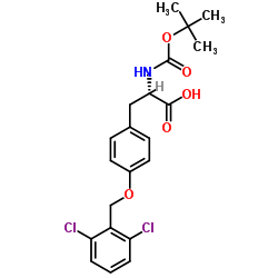 NA-T-BOC-O-2,6-二氯苄基-L-酪氨酸结构式