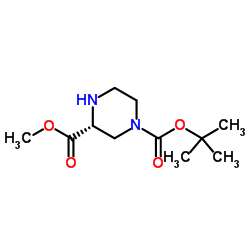 (R)-1-tert-Butyl 3-methyl piperazine-1,3-dicarboxylate Structure