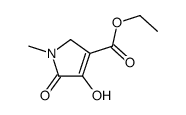 ethyl 4-hydroxy-1-methyl-5-oxo-2H-pyrrole-3-carboxylate结构式