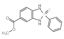 1H-1,3,2-Benzodiazaphosphole-5-carboxylicacid, 2,3-dihydro-2-phenyl-, methyl ester, 2-sulfide Structure