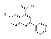 6-BROMO-2-PYRIDIN-3-YL-QUINOLINE-4-CARBOXYLICACID结构式
