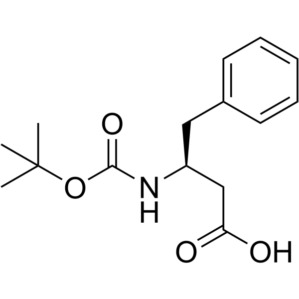 (S)-3-(Boc-氨基)- 4-苯基丁酸结构式