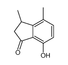 7-hydroxy-3,4-dimethyl-2,3-dihydroinden-1-one结构式