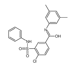 4-chloro-N-(3,5-dimethylphenyl)-3-(phenylsulfamoyl)benzamide结构式