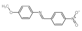 Benzenamine,4-methoxy-N-[(4-nitrophenyl)methylene]- Structure