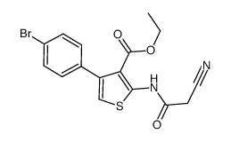 4-(4-bromophenyl)-2-(2-cyano-acetylamino)-thiophene-3-carboxylic acid ethyl ester结构式
