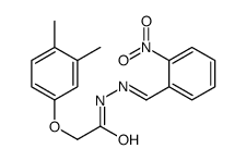 2-(3,4-dimethylphenoxy)-N-[(E)-(2-nitrophenyl)methylideneamino]acetamide结构式