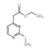ethyl2-methylthio-4-pyrimidin-acetate structure