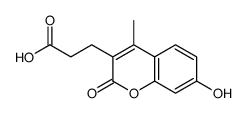 3-(7-HYDROXY-4-METHYL-2-OXO-2H-CHROMEN-3-YL)-PROPIONIC ACID结构式