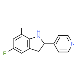 1H-Indole,5,7-difluoro-2,3-dihydro-2-(4-pyridinyl)-(9CI) structure