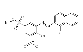 3-[(1,5-二羟基-2-萘基)偶氮]-4-羟基-5-硝基苯磺酸单钠盐结构式