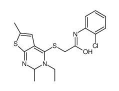 Acetamide, N-(2-chlorophenyl)-2-[(5-ethyl-2,6-dimethylthieno[2,3-d]pyrimidin-4-yl)thio]- (9CI) Structure