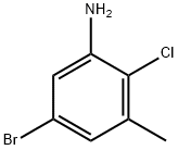5-溴-2-氯-3-甲基苯胺结构式