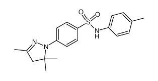 N-p-tolyl-4-(3,5,5-trimethyl-4,5-dihydro-pyrazol-1-yl)-benzenesulfonamide Structure