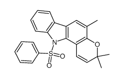 11-benzenesulfonyl-3,3,5-trimethyl-3,11-dihydro-pyrano[3,2-a]carbazole结构式