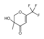 3-hydroxy-3-methyl-6-(trifluoromethyl)-2H-pyran-4-one结构式