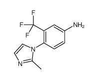 4-(2-甲基-1H-咪唑-1-基)-3-(三氟甲基)-苯胺结构式