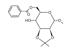 Methyl 6-O-benzoyl-2,3-O-isopropylidene-α-D-mannopyranoside结构式