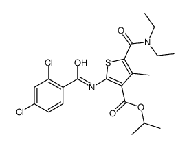 propan-2-yl 2-[(2,4-dichlorobenzoyl)amino]-5-(diethylcarbamoyl)-4-methylthiophene-3-carboxylate Structure