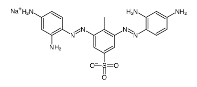 3,5-二[(2,4-二氨基苯基)偶氮]-4-甲基苯磺酸钠结构式