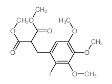 dimethyl 2-[(2-iodo-3,4,5-trimethoxy-phenyl)methyl]propanedioate Structure