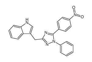 3-[[5-(4-nitrophenyl)-1-phenyl-1,2,4-triazol-3-yl]methyl]-1H-indole Structure