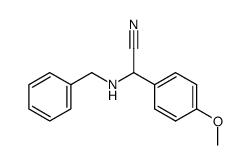 2-(N-benzylamino)-2-(4-methoxyphenyl)acetonitrile Structure