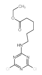 Ethyl 6-((4,6-dichloro-1,3,5-triazin-2-yl)amino)hexanoate结构式