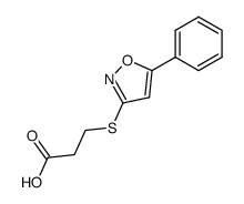 ethyl β-(5-phenyl-3-isoxazolylthio)propionic acid结构式