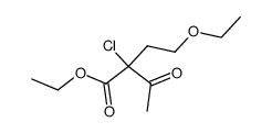 2-(2-ethoxy-ethyl)-2-chloro-acetoacetic acid ethyl ester Structure