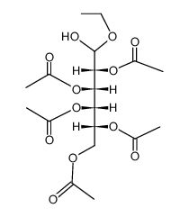 2,3,4,5,6-penta-O-acetyl-D-galactose ethyl hemiacetal Structure