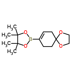 1,4-二氧杂-螺[4,5]癸-7-烯-8-硼酸频哪醇酯结构式