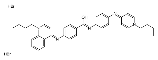 N-[4-[(1-butylpyridin-1-ium-4-yl)amino]phenyl]-4-[(1-butylquinolin-1-ium-4-yl)amino]benzamide,dibromide Structure