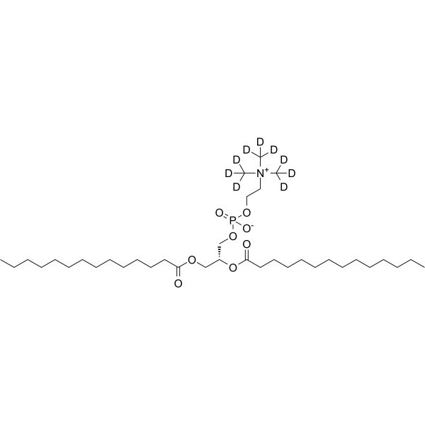 1,2-Dimyristoyl-sn-glycero-3-phosphocholine-d9结构式