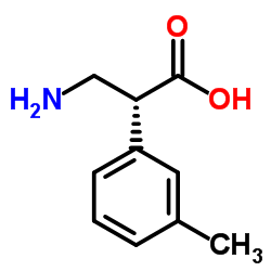 (R)-3-氨基-3- (3-甲基苯基)-丙酸结构式