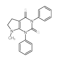9-methyl-2,4-diphenyl-2,4,9-triazabicyclo[4.3.0]non-10-ene-3,5-dithione结构式