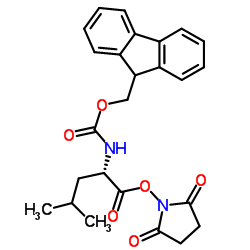 FMOC-L-亮氨酸N-羟基琥珀酰亚胺脂结构式