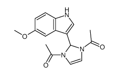 1,3-diacetyl-2-(5-methoxyindol-3-yl)-4-imidazoline结构式