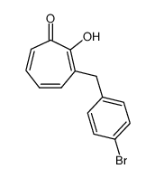 3-(4-bromobenzyl)-2-hydroxycyclohepta-2,4,6-trien-1-one结构式