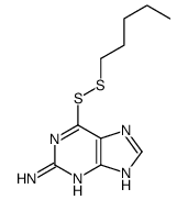 6-(pentyldisulfanyl)-7H-purin-2-amine结构式