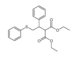diethyl 2-(1-phenyl-2-(phenylthio)ethyl)malonate Structure
