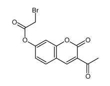 (3-acetyl-2-oxochromen-7-yl) 2-bromoacetate Structure