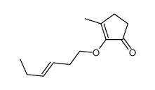 (Z)-2-(hex-3-enyloxy)-3-methylcyclopent-2-en-1-one结构式